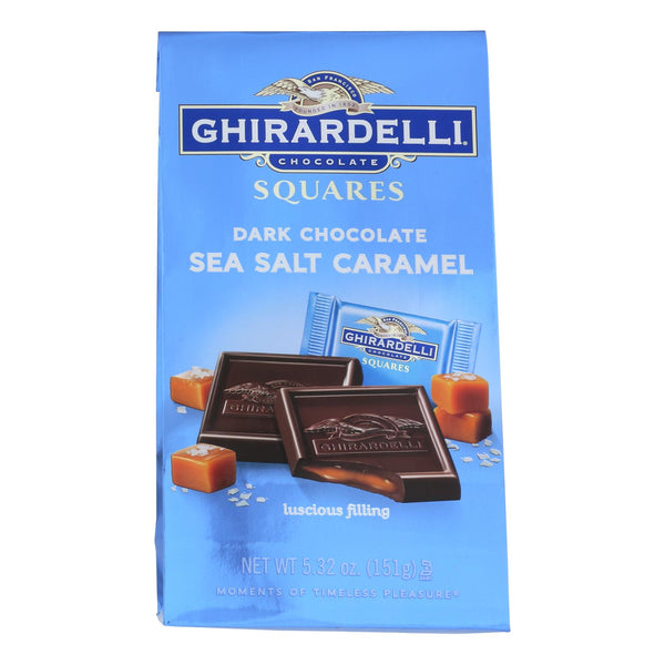 Ghirardelli Dark Chocolate Sea Salt Caramel Squares - Case Of 6 - 5.32 Oz