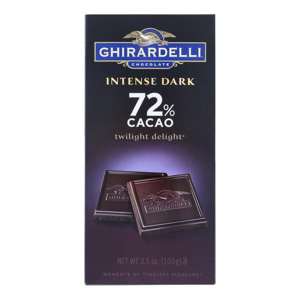 Ghirardelli Intense Dark 72% Cacao Twilight Delight Chocolate Bars - Case Of 12 - 3.5 Oz