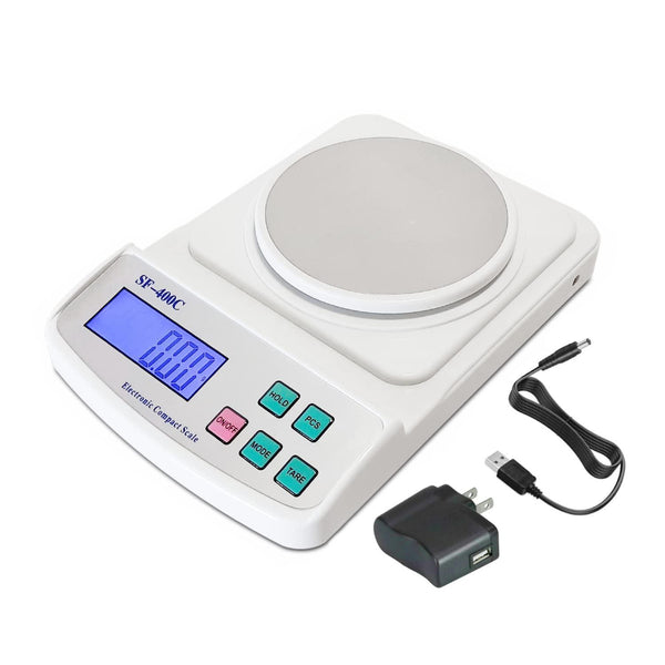 Ounce and Gram Scale 0.01g Accuracy Mass Balance Chemistry Digital Scale Electronic LCD Science Lab Laboratory Digital Scale USB Charger and AC DC Adapter Included
