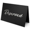 10 Pack Black Reserved Table Signs for Wedding Silver Foil Reserved Seating Signs for Wedding Chairs Church Pews Double Sided Cardstock Reserved Signs for Tables Table Tent Reservation Cards