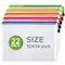 22 Pack Plastic Mesh Zipper Pouch Document Bag 10x14 in Large Document Pouch for School Office Supplies Pouches for Storage Board Game Organizer Plastic Mesh Zipper Pouch 10 x 14 inch