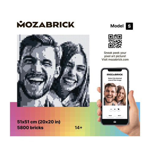 MOZABRICK Photo Construction Set Model S - Transform Any Picture into a Mosaic Wall Art Using Our Constructor and Free App!