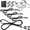 Eyeglass Strap Holders Premium ECO Leather Eye Glass String Strap Eyeglass Chain for Women Men Eye Glass Accessory Chain Around Neck 4 Cords (Black)