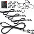 Eyeglass Strap Holders Premium ECO Leather Eye Glass String Strap Eyeglass Chain for Women Men Eye Glass Accessory Chain Around Neck 4 Cords (Black)