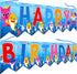 Happy Birthday Banner DOO Garland Shark Theme Party Supplies For Kids Baby Shower Party and Children Birthdays Party Decorations Set of 15 flags