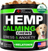 Hemp Calming Chews for Dogs with Anxiety and Stress Dog Calming Treats Dog Anxiety Relief Separation Travel Barking Melatonin for Dogs Hemp Oil Calming Treats for Dogs 120 Treats