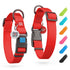 Waterproof Dog Collar Adjustable Dog Collar for Large Dogs Small and Medium Dogs Breakaway Dog Collar Waterproof with Plastic Buckle and QR Dog Tag Boy & Girl Dog Collars (Red)
