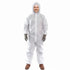 AMZ Medical Supply Disposable Coveralls for Men Women 3X Large Pack of 5 White Hazmat Suits Disposable with Hood Zipper 60gsm Microporous Hazmat Suit Costume Waterproof Lab Coveralls Disposable