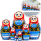 AEVVV Polish Nesting Dolls Set of 7 pcs Matryoshka Dolls in Polish Costumes with Ornaments Made in Poland Baboushka Nesting Dolls in Girls Polish Dress
