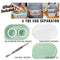 Deluxe 4 In 1 Egg Separator Set Double Egg White Separator With Built In Egg Cracker Food Container Plus Lid and Egg Shell Tweezer Easily Crack Separate and Store Eggs Without Mess Green