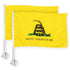 2 Pack: Gadsden Don't Tread On Me Car Flag | 11x17 In | Double LiteWeave Pro Series Double Sided Printed 150D Polyester | Flagpole Included | Perfect for Festival Celebrations Parades