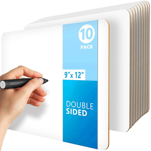 10 Pack Mini Dry Erase Board Lapboard 9x12 Inch Small Dry Erase White Board for Kids Students Classroom Home and Office Work Portable Student Mini Whiteboards 9 x 12 Inch