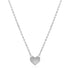 14k White Gold Polished Mini Heart Necklace