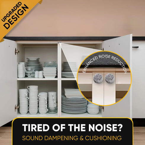 Felt Pads for Cabinet Doors 04 Diameter 128 PCS Grey Self Adhesive Felt Bumpers Felt Dots to Protect Glass Furniture Walls & Floor Door Bumpers to Prevent Slamming