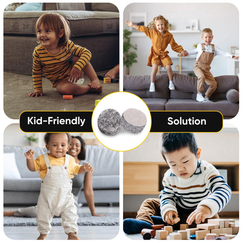 Felt Pads for Cabinet Doors 04 Diameter 128 PCS Grey Self Adhesive Felt Bumpers Felt Dots to Protect Glass Furniture Walls & Floor Door Bumpers to Prevent Slamming