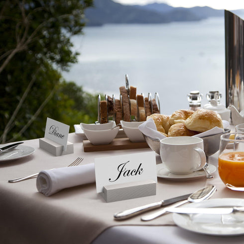 12 Pack Wood Place Card Holder Small Place Card Holders for Table White Table Number Holders for Wedding Table Sign Holders Picture Wooden Photo Holders for Tables Mini Place Card Stands