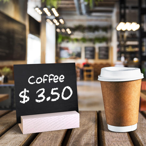 12 Pack Wood Place Card Holder Small Place Card Holders for Table White Table Number Holders for Wedding Table Sign Holders Picture Wooden Photo Holders for Tables Mini Place Card Stands