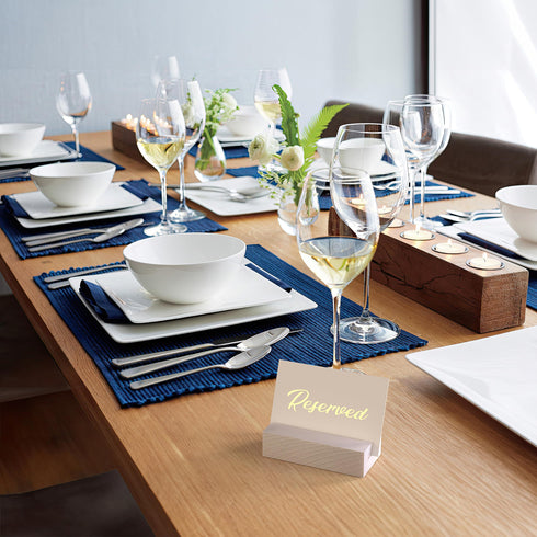 12 Pack Wood Place Card Holder Small Place Card Holders for Table White Table Number Holders for Wedding Table Sign Holders Picture Wooden Photo Holders for Tables Mini Place Card Stands