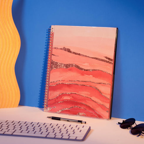 Aesthetic Planner Academic Year July 2024 June 2025 8.5 x11 with Weekly and Monthly Calendar pages Daily Planner for Office Teacher Student Work (Marble)