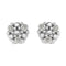 .925 Sterling Silver 1/10 cttw Prong Set Round-Cut Trio Diamond Stud Earrings (I-J Color, I3 Clarity)