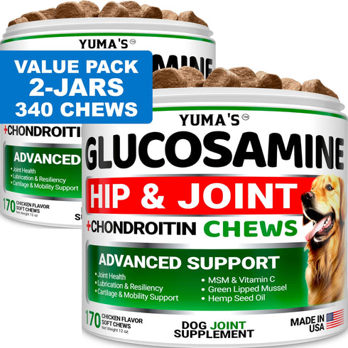 (2 Pack) Glucosamine for Dogs Made in USA