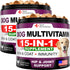 (2 Pack) Dog Multivitamin Chewable with Glucosamine Dog Vitamins and Supplements Senior & Puppy Multivitamin for Dogs Pet Joint Support Health Immunity Mobility Energy 240 Chews