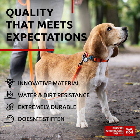 Waterproof Dog Collar Adjustable Dog Collar for Large Dogs Small and Medium Dogs Breakaway Dog Collar Waterproof with Plastic Buckle and QR Dog Tag Boy & Girl Dog Collars (Orange)