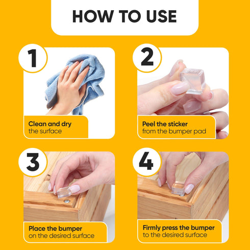 Adhesive Bumper Pads 16 Pack