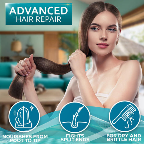 Rosemary Mint Oil Hair Serum Thickening Products for Women and Men Strengthening Treatment for Dry Damaged Frizzy Split Ends Control Frizzy Thinning and Curly Locks Scalp Moisturizer