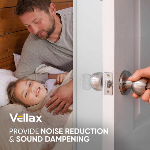 Wall Protectors 4 Pcs of Clear Rubber Knob Self Adhesive Guard Door Bumper Reusable Solution for Stopping Damage & Noise from Doors in Your Home or Office Durable Shock Absorbent Discreet