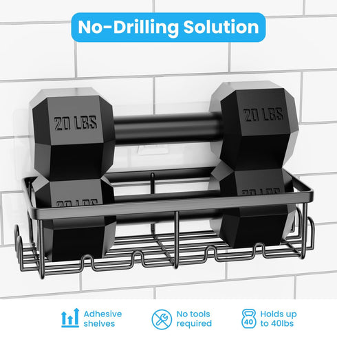 3 Pack Shower Caddy Adhesive Strips Strong Replacement Adhesives for Shelves Caddies Racks and Basket Holders