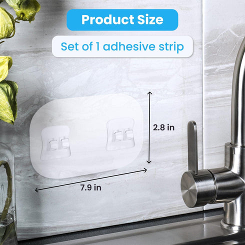 2 Pack Shower Caddy Adhesive Strips Strong Replacement Adhesives for Shelves Caddies Racks and Basket Holders