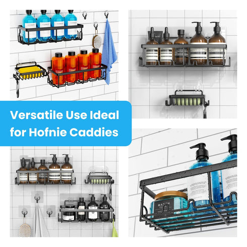 2 Pack Shower Caddy Adhesive Strips Strong Replacement Adhesives for Shelves Caddies Racks and Basket Holders