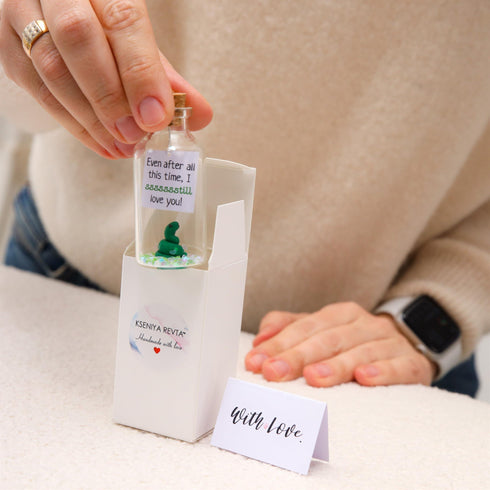 Anniversary Present for Her & Him Valentines Day Romantic Gift to Boyfriend Girlfriend Message I Love You Gifts Wife Husband (Snake in Big Bottle I Sssssstill Love You Gift Bottle)