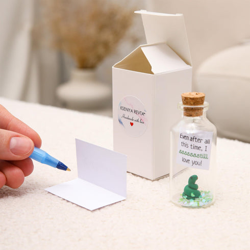 Anniversary Present for Her & Him Valentines Day Romantic Gift to Boyfriend Girlfriend Message I Love You Gifts Wife Husband (Snake in Big Bottle I Sssssstill Love You Gift Bottle)