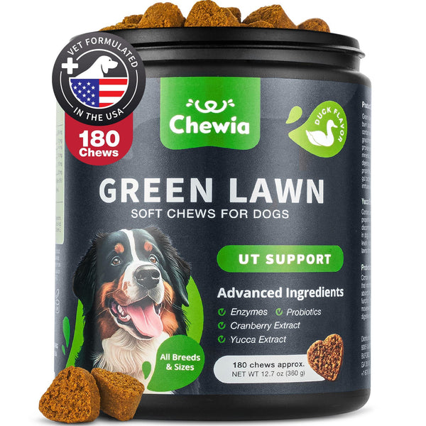 Grass Burn Spot Chews for Dogs Dog Urine Neutralizer for Lawn Grass Savers for Dog Urine Dog Pee Lawn Spot Saver Caused by Dog Urine Grass Treatment Rocks Probiotics Enzymes & Multivitamins