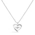 .925 Sterling Silver Diamond Accent MOM with Heart Pendant Necklace (J-K Color, I2-I3 Clarity) - 18" Inches