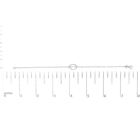 .925 Sterling Silver Diamond Accent MOM Charm Bracelet (J-K Color, I2-I3 Clarity) - 7" Inches