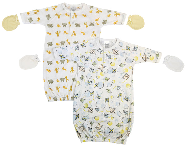 Unisex Newborn Baby 4 Piece Gown Set Nc_0784