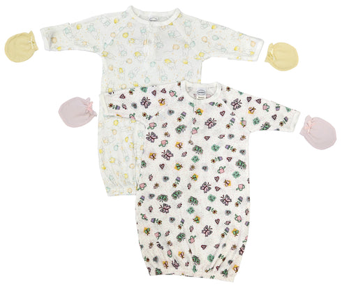 Newborn Baby Girl 4 Piece Gown Set Nc_0795