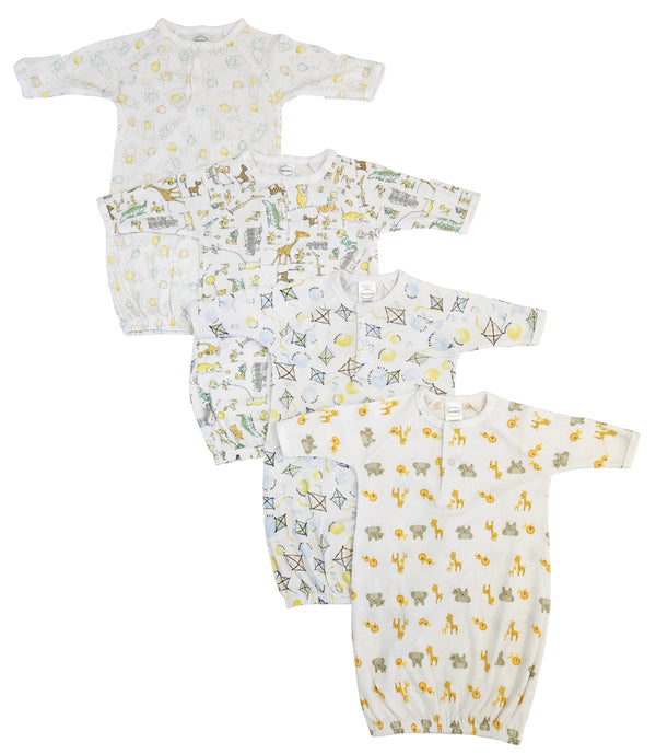 Unisex Newborn Baby 4 Piece Gown Set Nc_0793