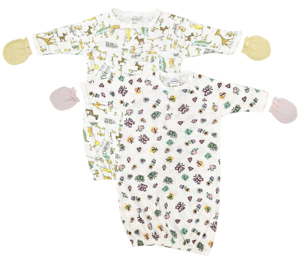 Newborn Baby Girl 4 Piece Gown Set Nc_0806