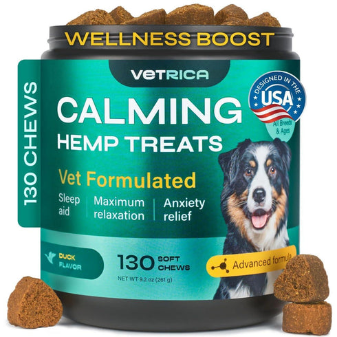 Hemp Calming Chews for Dog Anxiety Relief Calming Treats for Dogs Stress Separation Anxiety Relief Storms Hemp Seed Oil Calming Chews for Dogs Dog Calming Treats for Anxiety Relief