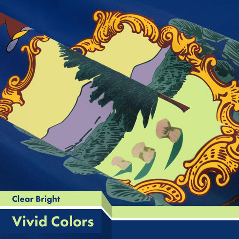 G128 5 Pack: Vermont VT State Flag | 3x5 Ft | LiteWeave Pro Series Printed 150D Polyester | Indoor/Outdoor, Vibrant Colors, Brass Grommets, Thicker and More Durable Than 100D 75D Polyester