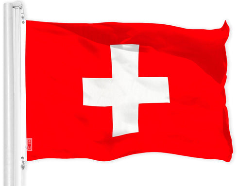 Switzerland (Swiss) Flag 150D Printed Polyester 3x5 Ft