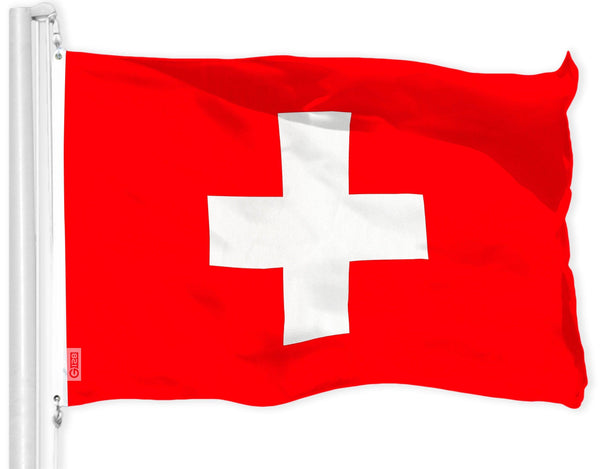 Switzerland (Swiss) Flag 150D Printed Polyester 3x5 Ft