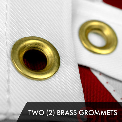 American Flag 210D Embroidered Polyester 12x18 Inch