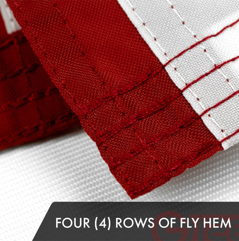 American Flag 210D Embroidered Polyester 12x18 Inch