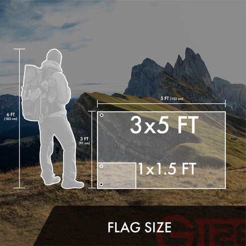 American Flag 210D Embroidered Polyester 12x18 Inch