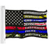 G128 Combo Pack: American USA Flag 3x5 Ft & Thin Line First Responders American Flag 3x5 Ft | Both LiteWeave Pro Series Printed 150D Polyester, Brass Grommets